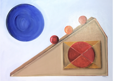 Abstracto en Azul, Rojo